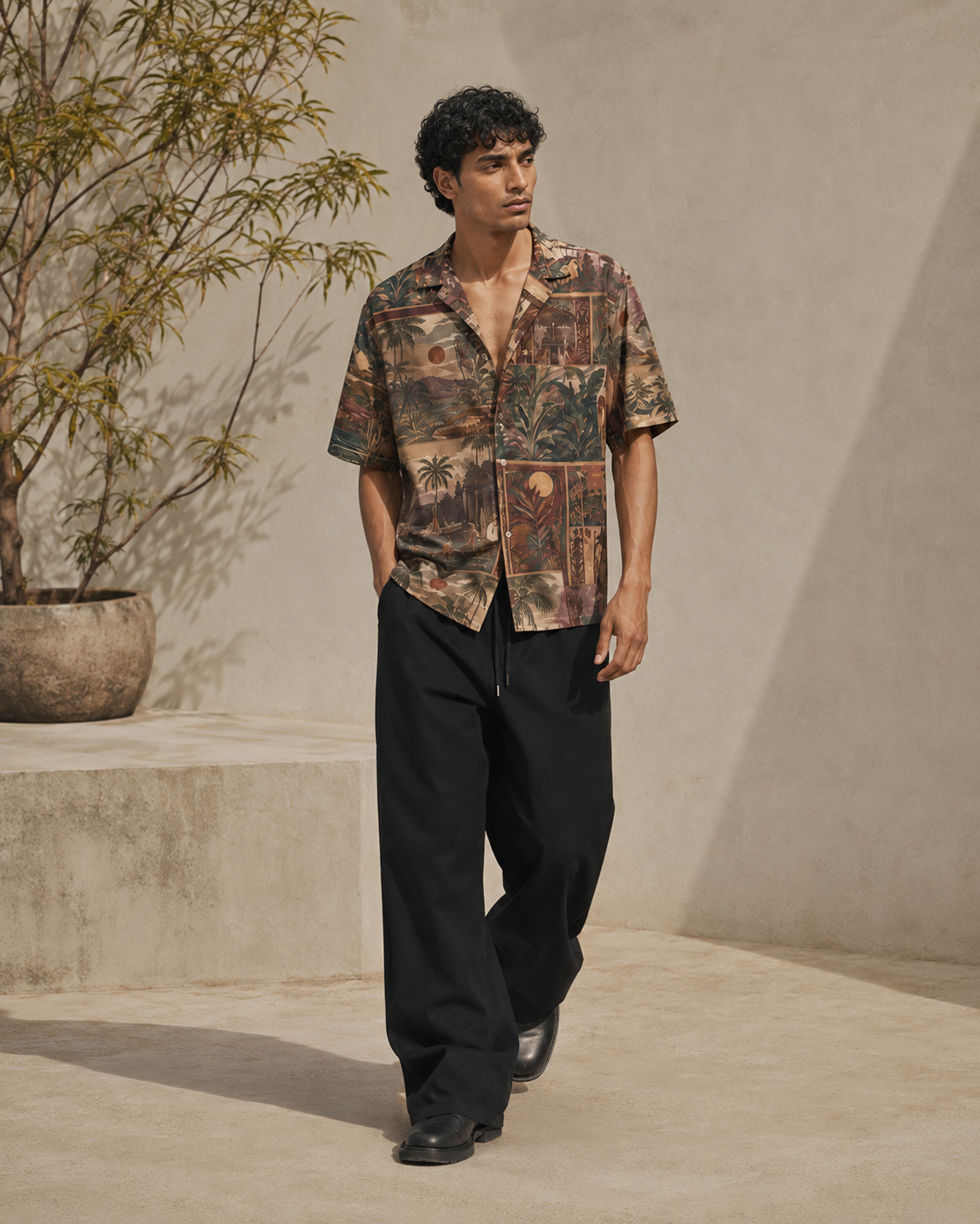 Tropical Heritage Printed Cuban Collar Shirt