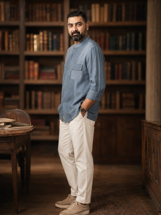 The Scholar Blue Shirt