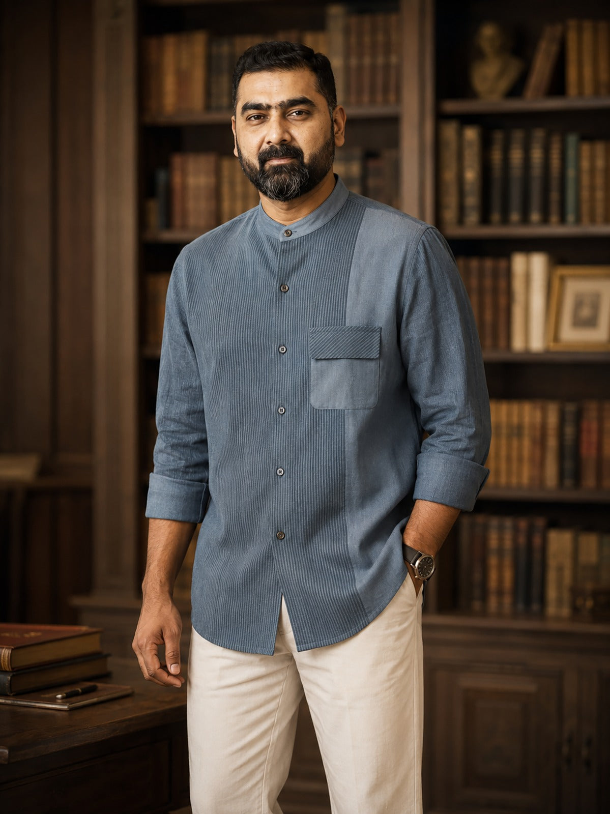 The Scholar Blue Shirt